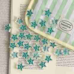 Светлый Морско-зеленый Акриловые эмалевые бусины, звезды с улыбающимся лицом, светло-зеленый, 19.9x20.9x8 мм, отверстие : 3.5 мм