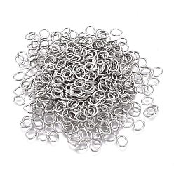 Нержавеющая Сталь Цвет Устойчивы к потускнению 304 открытые соединительные кольца из нержавеющей стали, овальные, цвет нержавеющей стали, 24 датчик, 5x4x0.5 мм, внутренний диаметр: 3x3.8 мм