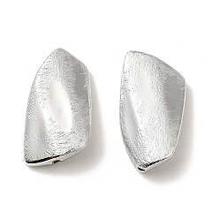 Серебро УФ-покрытие ccb пластиковые бусины, текстура, самородки, серебряные, 27x18x7 мм, отверстие : 2 мм