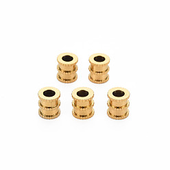 Золотой 201 из нержавеющей стали бусы, колонка, без кадмия, без никеля и без свинца, колонка, золотые, 6.5x6 мм, отверстие : 3 мм