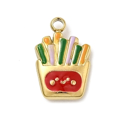 Food 304 нержавеющей стальной эмали подвески, пищевые чары, ионное покрытие (ip), реальный 18 k позолоченный, чипсы, 15x10x3 мм, отверстие : 1.8 мм