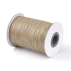Tan Korean Waxed Polyester Cord, Tan, 1mm, about 85yards/roll