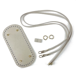 Белый Комплекты аксессуаров для нижнего плечевого ремня из искусственной кожи ручной работы, аксессуары для замены сумок, прямоугольные, белые, 220x100 мм