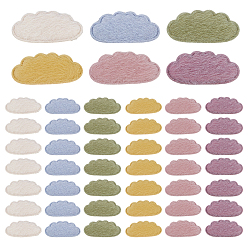 (52) Непрозрачная лаванда 48шт. 6 цвета тканевые облачные украшения аксессуары, для поделок аксессуары для волос, разноцветные, 28x61x5 мм, 8 шт / цвет