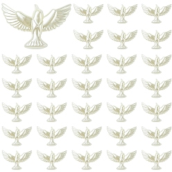 Beige 200Pcs ABS Plastic Pendants, Wild Goose, Beige, 23x35mm, Hole: 1.69mm