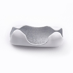 Белый Латунные соединения шаровой цепи, белые, 9x3~3.5 мм, отверстие : 2.5 мм