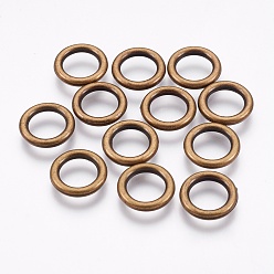 Antique Bronze CCB Plastic Linking Rings, Ring, Antique Bronze, 15x2~2.5mm, Hole: 10mm