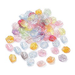 (52) Непрозрачная лаванда Прозрачные акриловые подвески, AB цвет, лист, разноцветные, 20x17x4 мм, отверстие : 1.4 мм, Около 1250 шт / 500 г