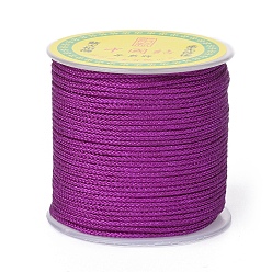 Фиолетовый Плетеный шнур из полиэстера для изготовления ювелирных изделий, фиолетовые, 1.7 мм, около 27.34 ярдов (25 м) / рулон