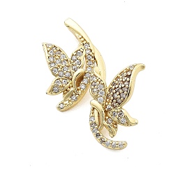 Бабочка Латунные микро проложить кубического циркония подвески, реальный 18 k позолоченный, бабочка, 24x19x6 мм, отверстие : 1.5x3 мм