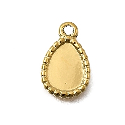 Настоящее золото 18K 304 подвески из нержавеющей стали, слеза, ионное покрытие (ip), реальный 18 k позолоченный, 13x8.5x1.5 мм, отверстие : 1.4 мм