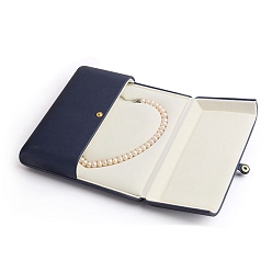 Прусский Синий Квадратные шкатулки для драгоценностей из искусственной кожи, оснастка коробка, для ожерелья, берлинская лазурь, 190x190x45 мм