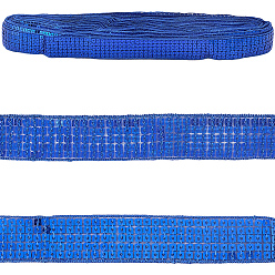 Синий Полиэстер с ПВХ-пайетками, кружевная лента, аксессуары, синие, 25x0.5 мм
