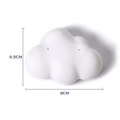 Белый Подставки для ювелирных изделий из гипса, облако, белые, 6.5x8 см