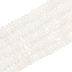 Quartz Crystal 1 Strand Natural Quartz Crystal Beads Strands, Rock Crystal, Rondelle, 6x2mm, Hole: 0.7mm, about 174pcs/strand, 15.35''(39cm)