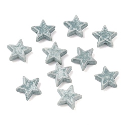 Azul Claro Cuentas de porcelana vintage hechas a mano, fantasía antigua porcelana esmaltada, estrella, azul claro, 11x12x4.5 mm, agujero: 1.5 mm