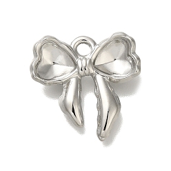 Нержавеющая Сталь Цвет 304 оправа кабошон нержавеющая под эмаль, бантом, цвет нержавеющей стали, 18x18x3.5 мм, отверстие : 1.8 мм