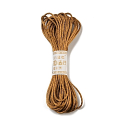 Темно-Золотистый Нить для вышивания из полиэстера, нитки для вышивки крестом, темные золотарник, 2 мм, 10 м / пачка