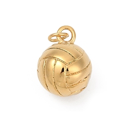 Volleyball 316l хирургическая нержавеющая сталь, с целью перехода в кольце, реальный 18 k позолоченный, ионное покрытие (ip), волейбол, 16.5x13 мм, отверстие : 3.2 мм