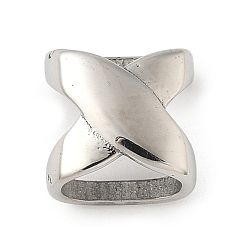 Нержавеющая Сталь Цвет 304 из нержавеющей стали слайд прелести, х-образная форма, цвет нержавеющей стали, 11.5x11x7 мм, отверстие : 9x5 мм