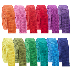 (52) Непрозрачная лаванда 12 рулоны 12 цветная поликоттоновая лента, для пошива аксессуаров, разноцветные, 3/4 дюйм (20 мм), около 3.00 ярдов (2.74 м) / комплект