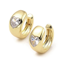 Настоящее золото 18K Серьги-каффы из латуни с реечным покрытием, серьги без пирсинга с прозрачным кубическим цирконием, долговечный, без свинца и без кадмия, реальный 18 k позолоченный, 15x15.5x7.5 мм