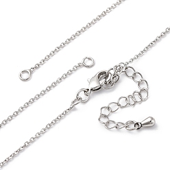 Платина 1.3мм латунный кабель цепочка изготовление ожерелья, с 304 из нержавеющей стали омара застежками, без свинца и без кадмия, долговечный, стойки покрытие, платина, 16.02 дюйм (40.7 см)
