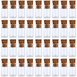 Прозрачный 100 шт. мини-бутылки для желаний из стекла, с пробками, прозрачные, 2.8 см, емкость: 1 мл (0.03 жидких унций)