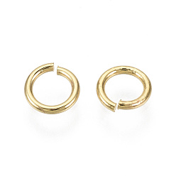 Настоящее золото 18K Латунные кольца прыжок открыт, долговечный, без никеля , кольцо, реальный 18 k позолоченный, 20 датчик, 5x0.8 мм, внутренний диаметр: 3.4 мм, Около 8000 шт / 1000 г