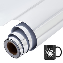 Silbern Silberfarbig PVC selbstklebende Aufkleber, Werbedekoration, Silbern Silberfarbig, 305x0.2 mm, 5 m / Rolle