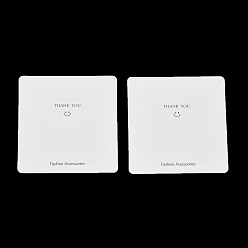 Белый Бумажные серьги-колье с улыбающимся лицом, карточки для демонстрации, квадратный, белые, 8x8x0.05 см