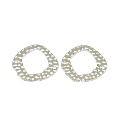 Платина Соединители звеньев сплава, долговечный, кольцо, неровный, платина, 26x24x0.8 мм, отверстие : 1.4 мм