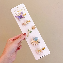 (52) Непрозрачная лаванда 5шт. акриловые заколки для волос из кожи аллигатора, аксессуары для волос для женщин и девочек, разноцветные, Размер упаковки: 180x100x20 mm