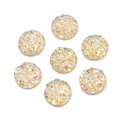 Colorful Transparent Resin Decoden Cabochons, Half Round, Colorful, 8x3mm