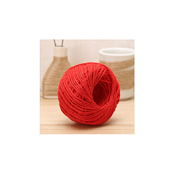 Rouge Corde de jute, chaîne de jute, ficelle de jute, pour la fabrication de bijoux, rouge, 2mm, 25m/rouleau