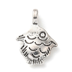 Antique Silver Tibetan Style Alloy Pendants, Fish, Antique Silver, 15x11x4mm, Hole: 1.8mm, about 609pcs/500g