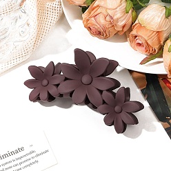 Кокосово-Коричневый Цветочные пластиковые заколки для волос с большими когтями, аксессуары для волос для женщин и девочек, кокосового коричневый, 60x110x45 мм