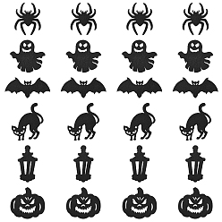 Mixed Shapes 30 шт. 6 стили, шерстяной фетр, тыква, фонарь из тыквы, праздничные украшения, тематические украшения для хэллоуина, для декоративного дерева, баннер, гирлянда, разнообразные, 91~122x55~100x2 мм, 5 шт / стиль