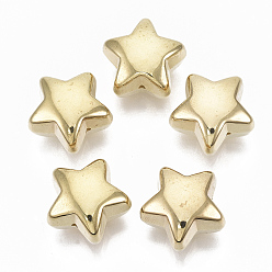 Golden CCB Plastic Beads, Star, Golden, 18x19x12mm, Hole: 1.2mm, about 175pcs/368g
