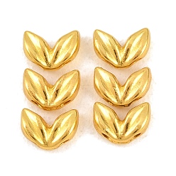 Золотой Сплавочные бусины, лист, золотые, 5x7x2.5 мм, отверстие : 1.2 мм