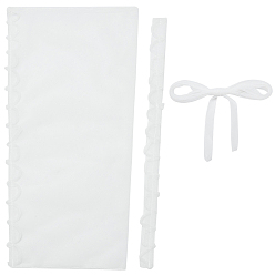 Белый Замена молнии на сетчатом свадебном платье, регулируемый сетчатый корсет сзади комплект, платье для выпускного вечера со шнуровкой, белые, 450x25x1.5 мм