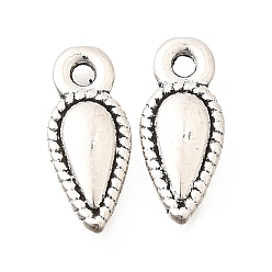 Teardrop Сплавочные подвески тибетского стиля, античное серебро, слезинки, 12x5x2 мм, отверстие : 1.5 мм