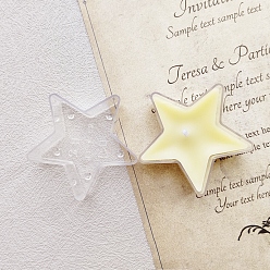 Звезда Пластиковая чашка для свечи, прозрачные, звезда, 51x18 мм