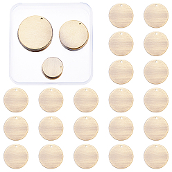 Античная Бронза Латунные подвески, пустая бирка с зеркальной полировкой, плоско-круглые, античная бронза, 18~30x0.8 мм, отверстие : 1 мм, 30 шт / коробка