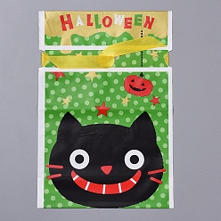 Kalk Halloween Kordelzug Geschenkbeutel, Goody Bags mit Fliege, Partybevorzugungen liefert Geschenkverpackung, Kalk, 23x15x0.01 cm, zu 45~50 PC / Beutel