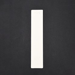 Белый Бумажные карты дисплея ожерелья, прямоугольные, белые, 19.5x4x0.06 см