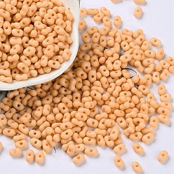 Оранжевый Непрозрачные акриловые бусины, арахис, оранжевые, 6.5x4x3 мм, отверстие : 1.4 мм, Около 9890 шт / 500 г