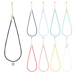 (52) Непрозрачная лаванда 9 шт. 9 цвета нейлоновый плетеный шнур для изготовления ожерелий, с латунной фурнитурой , золотые, разноцветные, 19.76 дюйм (50.2 см), 1 шт / цвет