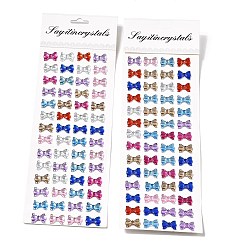 Bowknot Акриловые наклейки со стразами 3d, наклейки с хрустальными драгоценными камнями, для детского художественного промысла своими руками, бантом, 13x18 мм