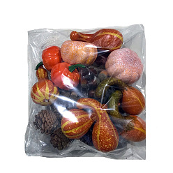 (52) Непрозрачная лаванда Пенопласт имитация тыквы желудь сосновая шишка украшения украшения, Осеннее украшение на Хэллоуин, День Благодарения, разноцветные, 310x290x57 мм, 166 шт / пакет